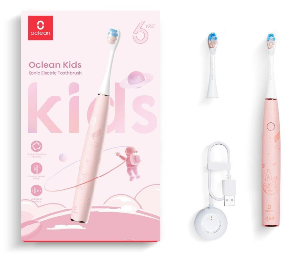 Oclean Zestaw szczoteczek dla dzieci Kids różowy/niebieski 2 szt. - 1188978 - zdjęcie 2